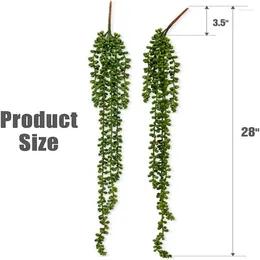 Decorative Flowers 1pc Fern Artificial Plastic Plants Vine For Christmas Yree Accessories Home Wall Hanging Wedding Arch Decor Pography Prop