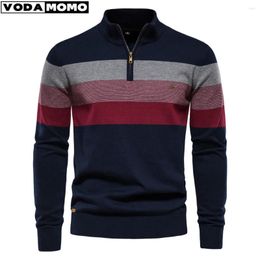 Men's Sweaters Autumn And Winter Pullover Cotton Casual Zipper Knitted Sweater Fashion Warm Clothing Tops