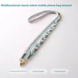 Keychains Cotton Rope Handwoven Mobile Phone Bag Lanyard Bohemian Multifunctional Keychain Straps