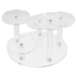 Decorative Plates Jewellery Stand Tiered Acrylic Display Riser Shelves Toy Rack Handicrafts Storage Shelf