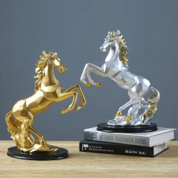 Sculptures Resin Horse Statue Home Decor Animal Figurines Office Home Decoration Accessories Horse Sculpture Nordic Desktop Decoration