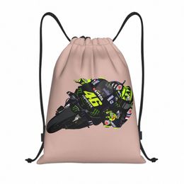 custom Italian Racer Rossis Drawstring Bag for Shop Yoga Backpacks Women Men Motorcycle Racing Sports Gym Sackpack 91Vf#