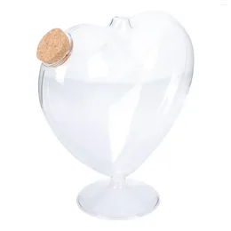 Vases Wishing Bottle Kids Water Origami Star Glass Heart Shaped Containers Jars Wood Desktop Travel With Lid