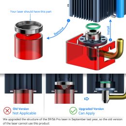 SCULPFUN S9 Air Assist Nozzle Kit High Speed Air Assist Full Metal Structure Fits S9 Lasers Easy to Instal Laser Engraving