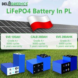 Poland Lifepo4 Grade A Power Bank 12V 24V 48V EVE105AH 280AH CALB 280AH 300AH Battery 9000 cycles Lifepo4 Battery For Solar