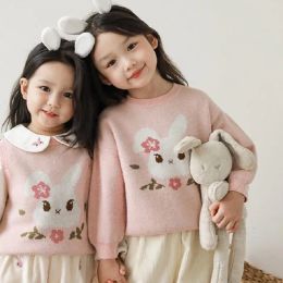 Baby Boy Girl Boy Rabbit Sweater Vest Infant Toddler Child Knitted Waistcoat Spring Autumn Easter Baby Clothes 1-10Y