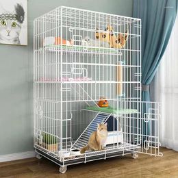 Cat Carriers Modern Minimalist Cages Household Balcony House Light Luxury Folding Villa Multi-layer Supplies Indoor Cage