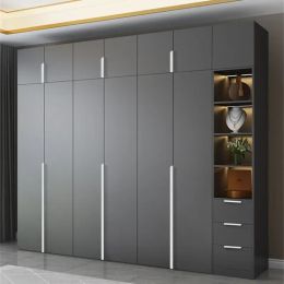 Hidden Furniture Handles Gold Black White Kitchen Cabinet Pulls Punch Free Handles for Cabinets and Drawers Arc Wardrobe Pulls