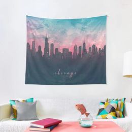 Tapestries Chicago Skyline Tapestry Aesthetics For Room Aesthetic Home Decor Anime Wall Decoration