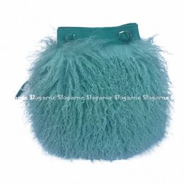 women's 2023 Fi Lg Fur Wool Bag Beach Wool Fur Shoulder Bag Ladies Faux Furs Handbag Luxury Faux Mgolian Sheep Fur Bags 32hK#