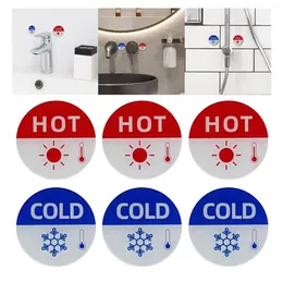 Kitchen Faucets 6 Pieces And Cold Signs Durable Label For Sink Bathroom Kichen