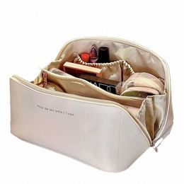 large Pu Leather Travel Cosmetic Bag for Women Cosmetic Organizer High-capacity Makeup Bag Storage Pouch For Female Makeup Box b1I3#