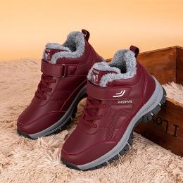 2023 Women Shoes Winter Waterproof Ankle Boots For Women Warm Snow Boots Non-slip Outdoor Work Casual Shoes High Top Women Boots