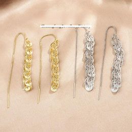 Dangle Earrings Retro Wheat Long Tassel 2024 Temperament Fashion Design Metal Sparkling Fringe Female Jewellery Wholesale