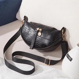 Evening Bags 2024 In PU Leather Trend Women's BagChest Bag Crocodile Pattern Zipper Shoulder Messenger Luxury Handbags