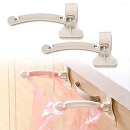 Kitchen Storage Cabinet Garbage Bags Hooks Cupboard Door Hanging Holder For Bag 2 Pcs/Pack Plastic Trash Hanger Racks