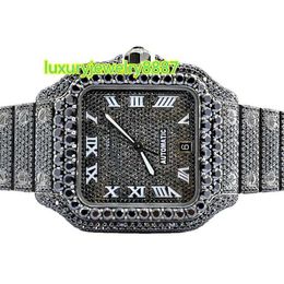 Attractive VVS Clarity Moissanite Diamond Studded Fashionable Iced out Diamond Studded Watch Custom Brand Available