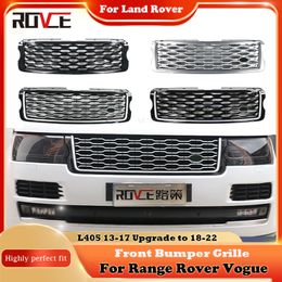 ROVCE ABS Car Front Bumper Grille For Land Rover Range Rover Vogue L405 upgrade 2013 -2022 Mesh Grills New Style Accessories