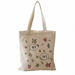 1pc hi pattern heartstop Canvas Shop Bag, Portable Shoulder Bag, Trendy Large Capacity Tote Bag For Daily Life w9ys#