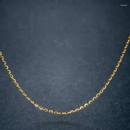 Chains Fine Gold 18K Yellow Necklace AU750 O Link Chain