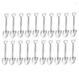 Coffee Scoops 20Piece Shovel Shape Espresso Spoons 4.7 Inches Stainless Steel Mini For Dessert Tea