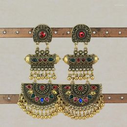 Dangle Earrings Vintage Bollywood Mexico Gypsy Boho Bell Ear Rings Traditional Jhumka Jhumki For Women And Girls 2 Color