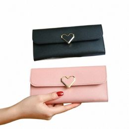 women Lg Wallets Purses Luxury Love Heart Wallets for Ladies Girl Mey Pocket Card Holder Female Wallets Phe Clutch Bag d7sK#