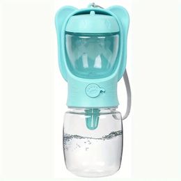 Portable Dog Water Bottle for Walking Leak Proof Foldable Pet Feeder Bottles Dispenser Food Bowl Travel Drink Cup for Walking Hiking Travelling FE001SF