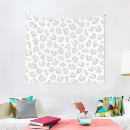 Tapestries Leopard Print - Silver Gray And White Tapestry Room Decoration Aesthetic Funny For Bedroom