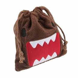 domo Kun Plush Drawstring Bag Pouch Carto Anime Cute Kawaii Storage Bags Organiser h1YD#