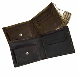 simple Design Leather Short Wallet for Men Male Real Cowskin Card Purse Mini Men's Slim Purse Men Wallet Thin Porte Mnaie 2023 G4XR#