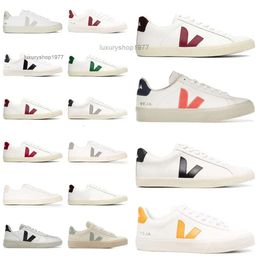 Sneakers womens Shoes Casual Designer Leather Sneaker men women Brazil Green Low-carbon Life V Organic Cotton Flats Platform Sneakers Women Casual Mens Loafers