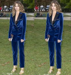 Blue Velvet Mother of the Bride Suits Satin Black Lapel Celebrity Evening Dresses Formal Outfit For Weddings Tuxedos Blazer Jacke6510755