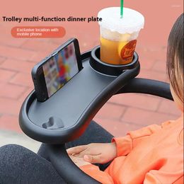 Stroller Parts Phone Stand Baby Dinner Table Accessories Plate Kids Tray 3 In 1 Multifunction Milk Bottle Cup Holder