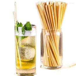 Drinking Straws 100 PCS 20cm Natural Wheat Eco-friendly Biodegradable Party Bar Kitchen Accessories