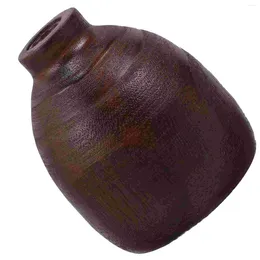 Vases Burnt Paulownia Vase Table Wood Flower Dried Decor Central Container Wooden Modern Office