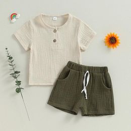 Clothing Sets Summer Baby Boy Casual Clothes Children Short Sleeve T-Shirt Tops Shorts Two Piece Set Kids 2Pcs Outfits