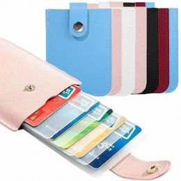 pu Leather Portable Multi Card Bags Holders Bank Card Busin Credit Card Pull-out Slot Purse Wallets Coin Bags for Women Men 41BX#