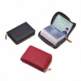 women/men Busin Card Holder Wallet Case Red/black/gray/yellow/blue/purple Credit Card Holder Case 26 Bits Zipper Card Wallet H3JL#