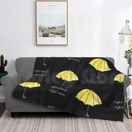Blankets Right Place Time Black Version Blanket Fashion Custom Barney Stinson Himym How I Met Your Mother