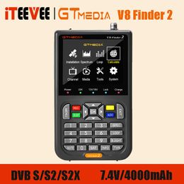 GTMEDIA V8 Finder 2 PRO Satellite Signal Finder DVB S/S2/S2X HD 1080P TV Signal Receiver Sat Decoder brazil ACM h.264 Free Ship