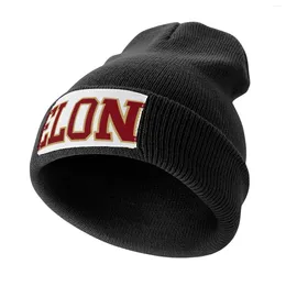 Berets Elon - College Font Knitted Cap Sunhat Custom Hats Baseball Women's Beach Outlet 2024 Men's