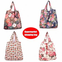 1pc Supermarket Shop Bag Lightweight Foldable Envirmental Protecti Shop Food Travel Clothes Easy To Use Waterproof V3Bw#