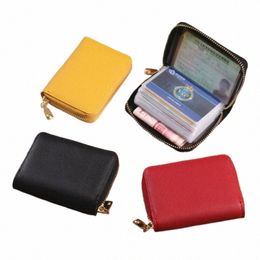 women/men Busin Card Holder Wallet Case Red/black/gray/yellow/blue/purple Credit Card Holder Case 26 Bits Zipper Card Wallet g4im#