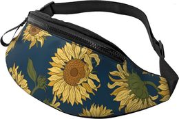 Waist Bags Sunflower Fanny Packs For Women Men Adjustable Casual Bag Outdoors Hiking Sports Travel Cycling Running Party Hip Pack