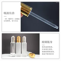 Storage Bottles 30ml Fine Oil Bottle Press Pump Dropper Frosted Transparent Type Essence Empty Packaging