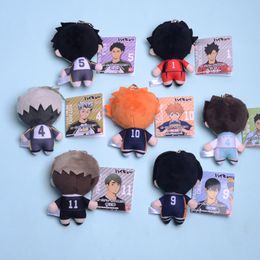 Japanese Marvel Volleyball Youth Haikyuu Hinata Xiangyang Q-Edition Plush Doll Small Pendant Anime Cartoon Bag Pendant Children's Gift DHL