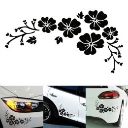 Car Flower Blossom Vinyl Decal Stickers Car Window Bumper Door Scratch Cover Decals Auto Motorcycle Stickers Exterior Decoration