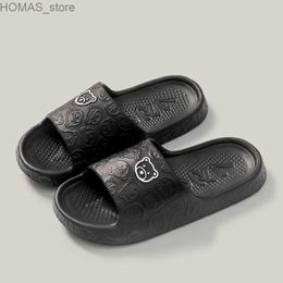 home shoes New Fashion Summer Couple Cosy Flat Slides Lithe Thin Soft Sole Sandals For Women Men Slippers Gent Shoes Home Indoor Flip Flops Y240401