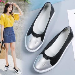 Casual Shoes Women Breathable Genuine Leather Moccasins Woman Sneakers Slip-On Loafers Walking Flats Zapatilla